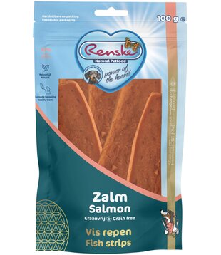 Renske Récompense Saine Barres de Saumon 100g pour Chiens