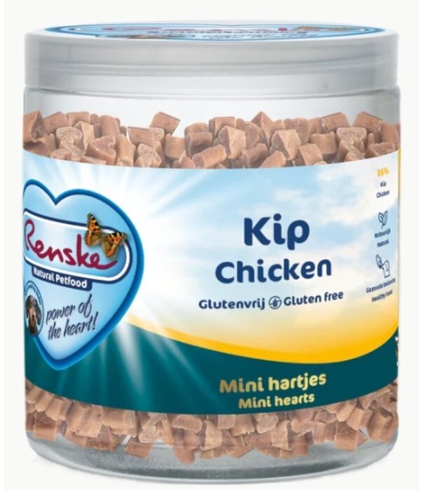 RENSKE Renske Healthy Rewards Mini Hearts Chicken – Natural grain-free dog treats