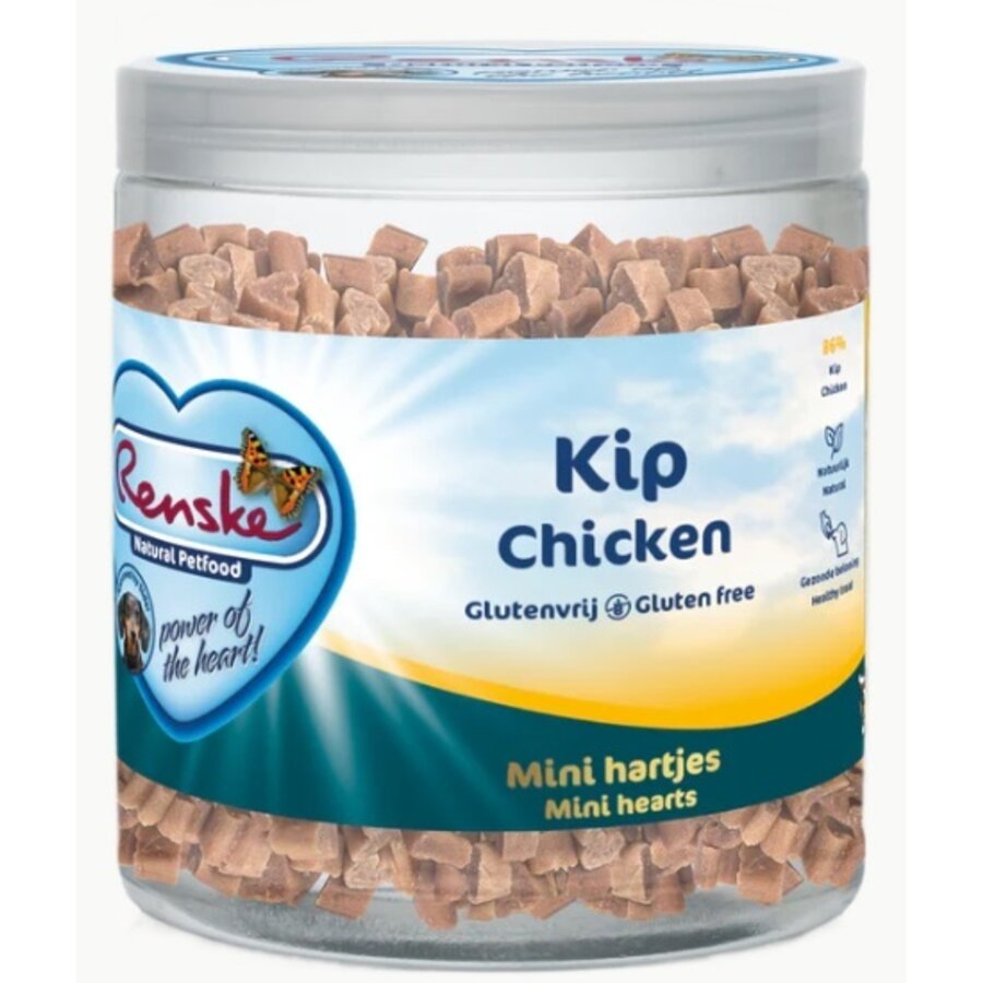 Renske Gesunde Belohnungen Mini Herzchen Huhn – Natürliche getreidefreie Hundesnacks-2