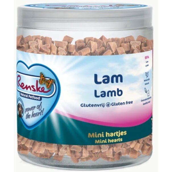 RENSKE Renske Healthy Rewards Mini Hearts Lamb 100 g and 300 g