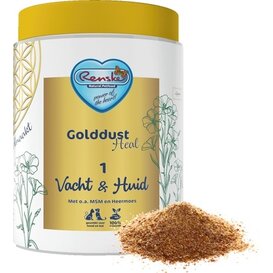Golddust Heal 1 Fell und Haut - Natürliches Ergänzungsfuttermittel für Hunde und Katzen