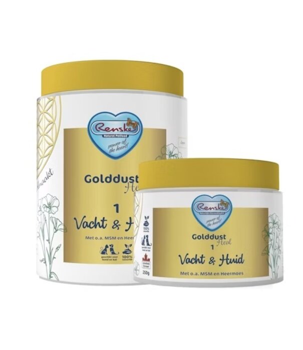 RENSKE Golddust Heal 1 Suplemento natural para el pelaje y la piel de perros y gatos