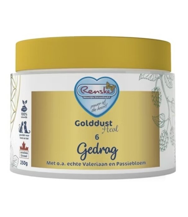 RENSKE Golddust Heal 6 Comportement, supplément 100% naturel pour soutenir calme et équilibre chez les chiens et chats