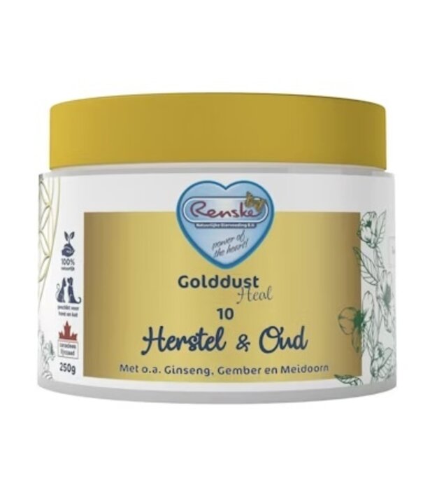 RENSKE Golddust Heal 10 – Suplemento natural para perros y gatos mayores o en recuperación