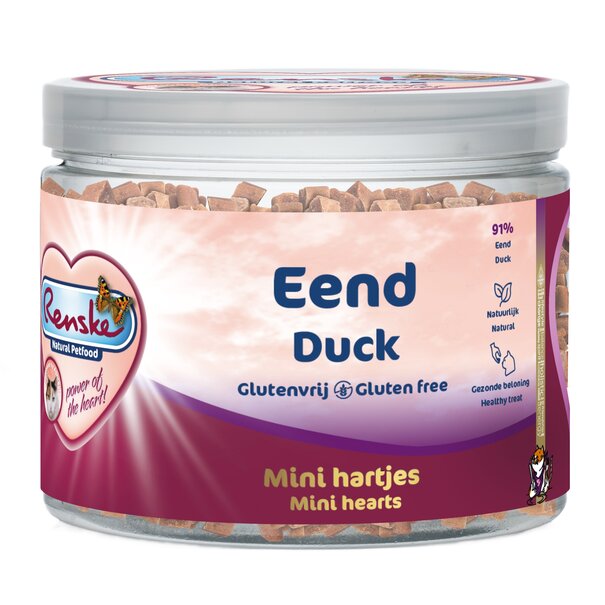 RENSKE Renske Gesunde Belohnungen Ente für Katzen 100g – Getreidefrei & Hypoallergen