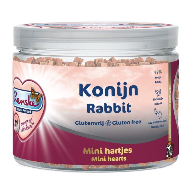 RENSKE Renske Gezonde Beloningen Konijn voor Katten 100g – Graanvrij & Hypoallergeen