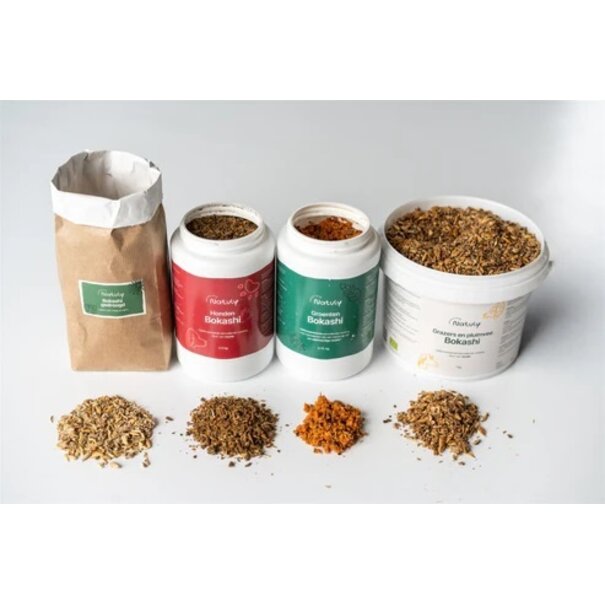 Bio-Ron Natuly  Bio Gemüse Bokashi – Fermentiertes biologisches Futter für Hunde, Katzen und Frettchen