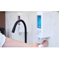 thumb-Distributeur Manuel de Savon et Désinfectant DENALI-M 1000 / 1250 ml Blanc, Robuste et Facile à Entretenir-2