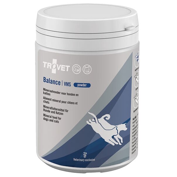 Trovet Trovet VMS Balance Powder 250 g, hypoallergenic vitamin and mineral supplement for dogs and cats