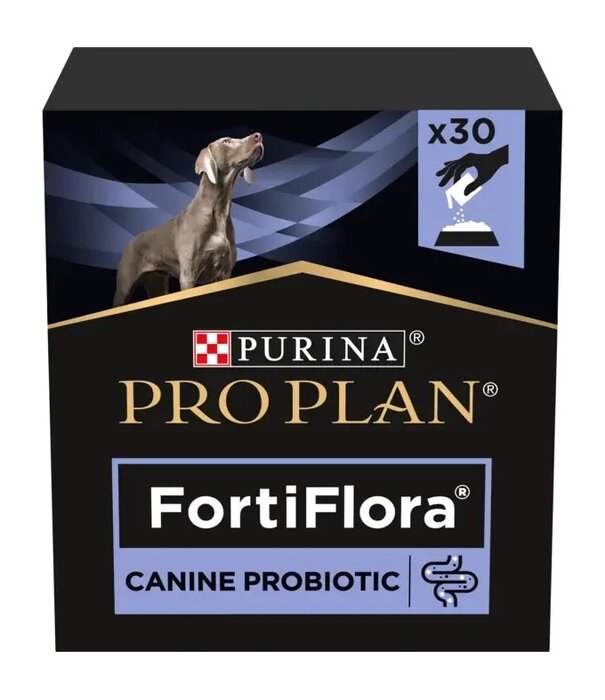 Purina Purina Pro Plan FortiFlora Chien 30x1g – Alimentation complémentaire avec probiotiques pour la flore intestinale et le système immunitaire