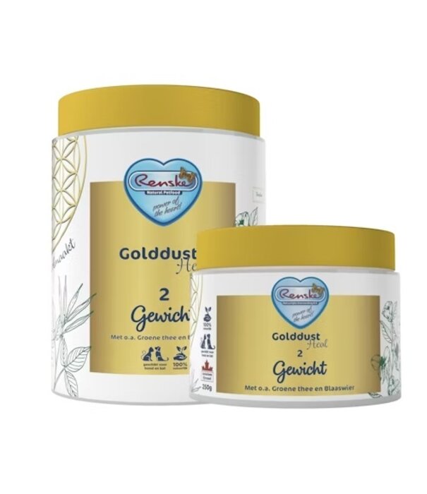 RENSKE Golddust Heal 2 Poids pour chien et chat – soutien naturel du contrôle du poids
