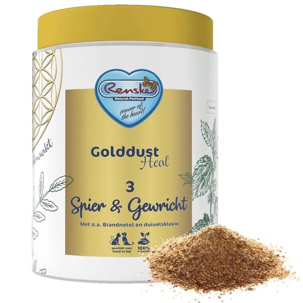 RENSKE Golddust Heal 3 Gelenke & Muskeln für Hund und Katze – unterstützt Gelenke, Muskeln und Sehnen