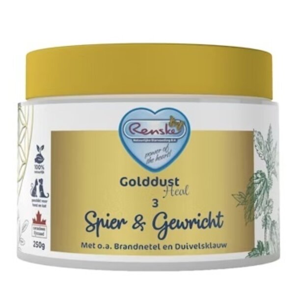 RENSKE Golddust Heal 3 Gelenke & Muskeln für Hund und Katze – unterstützt Gelenke, Muskeln und Sehnen
