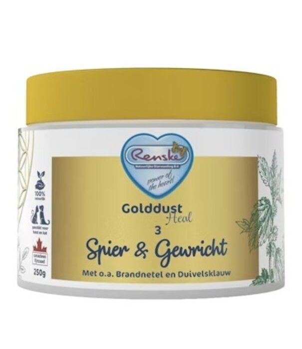 RENSKE Golddust Heal 3 Spier & Gewricht voor hond en kat – ondersteunt gewrichten, spieren en pezen