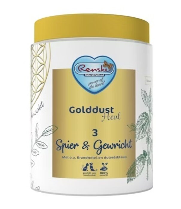 RENSKE Golddust Heal 3 Spier & Gewricht voor hond en kat – ondersteunt gewrichten, spieren en pezen