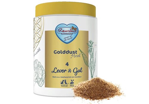Golddust Heal 4 Lever & Gal - Natuurlijk supplement voor honden en katten 