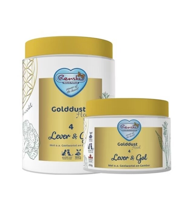 RENSKE Golddust Heal 4 Liver & Gall for dogs and cats | Natural supplement to support healthy liver and gallbladder function