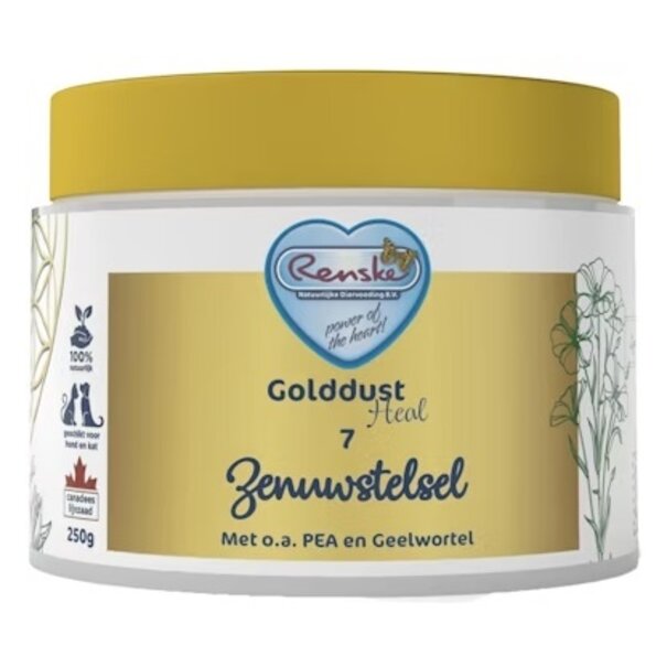 RENSKE Golddust Heal 7 Nervous System – Natural support for nerves, brain development and coordination in dogs and cats