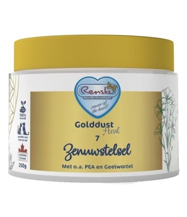 RENSKE Golddust Heal 7 Nervensystem – Natürliche Unterstützung von Nerven, Gehirnentwicklung und Koordination bei Hunden und Katzen
