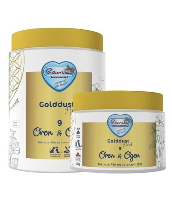 RENSKE Golddust Heal 9 – Oreilles & Yeux Complément Naturel pour Chiens et Chats