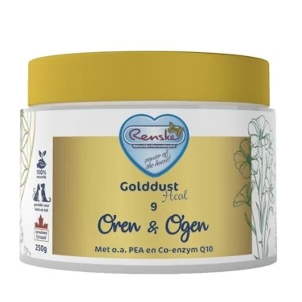 RENSKE Golddust Heal 9 – Oreilles & Yeux Complément Naturel pour Chiens et Chats