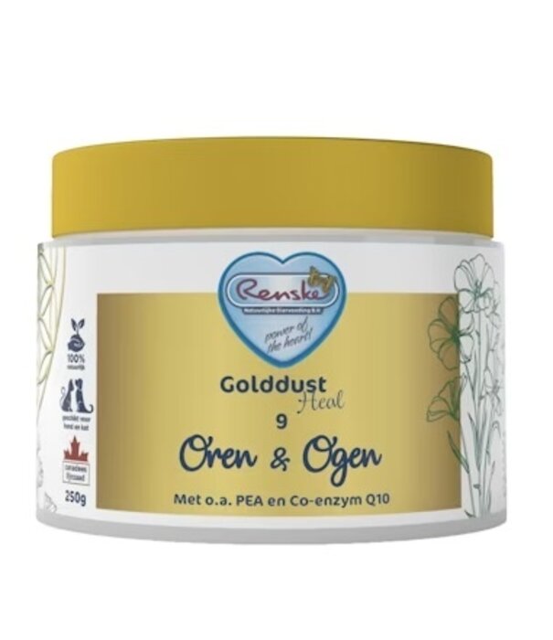 RENSKE Golddust Heal 9 – Oreilles & Yeux Complément Naturel pour Chiens et Chats