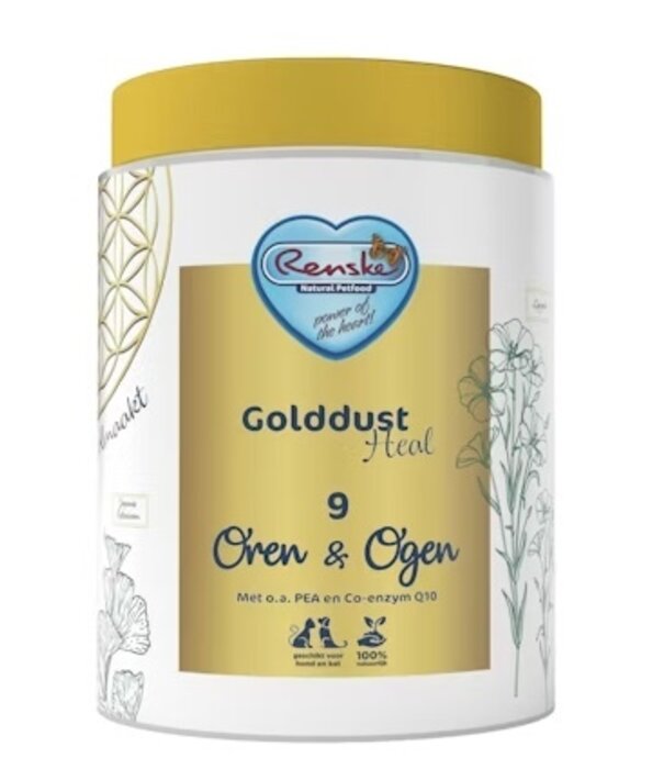 RENSKE Golddust Heal 9 – Ears & Eyes Natural Supplement for Dogs and Cats