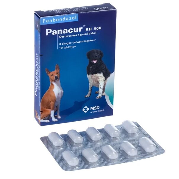 Panacur Panacur KH 500 mg Comprimés Vermifuges pour Chiens Moyens et Grands