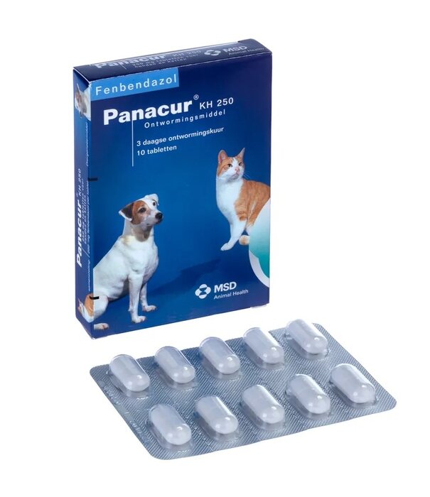 Panacur Panacur KH 250mg deworming tablets against worms for dogs and cats