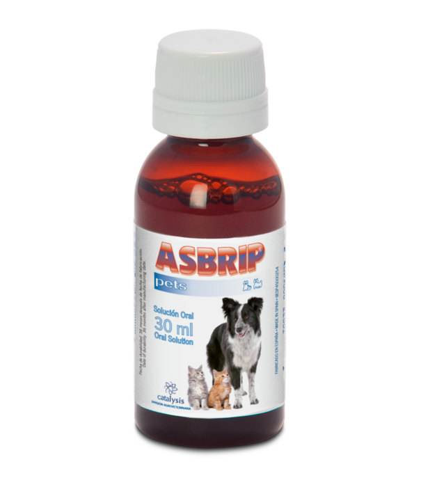 ASBRIP Asbrip Pets 150ml & 15x30ml – Natural complementary feed supporting respiratory health and free breathing in dogs, cats and small pets with eucalyptus, menthol and vitamin C