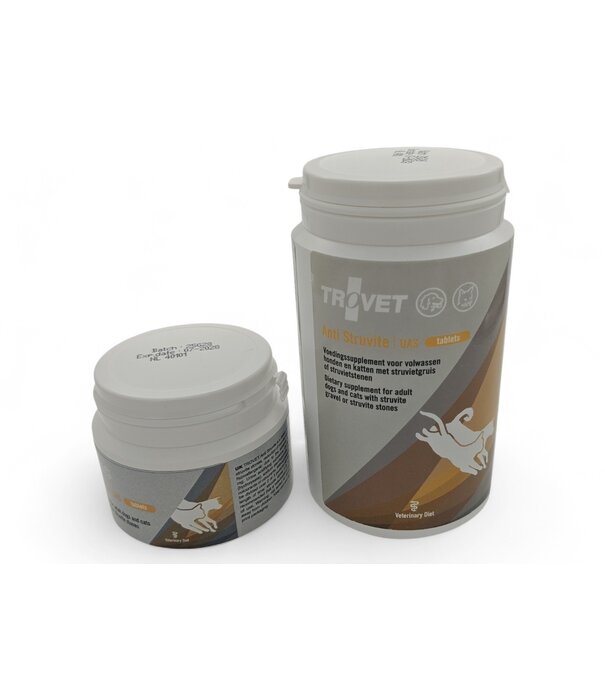 Trovet Trovet Anti Struvite – Hypoallergeen voedingssupplement voor volwassen honden en katten ter preventie en behandeling van struvietgruis en struvietstenen
