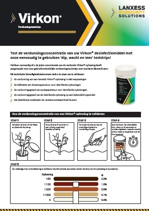 Virkon teststrips flyer