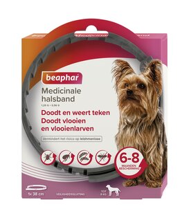 Beaphar Medicated Collar Dog up to 8kg – Against Ticks, Fleas & Sand Flies