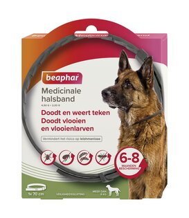 Collar Medicinal Beaphar Perro a partir de 8kg – Contra Garrapatas, Pulgas y Flebotomos