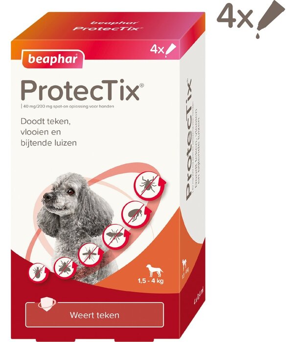 ProtecTix Beaphar ProtecTix Hond 1,5-4 kg - Spot-On Vlo & Teek
