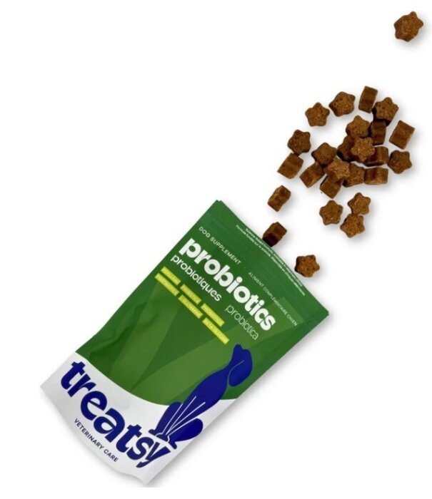 Treatsy Treatsy Veterinary Care Probiotica Hund - 3 Probiotische Stämme & Präbiotika Soft Chews mit L-Glutamin und Postbiotika