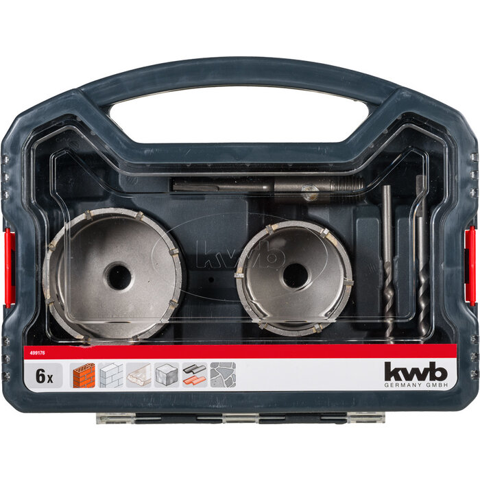 KWB Holle boorkroonen set HARDMETAAL, 6-delig