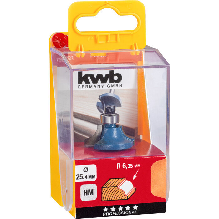 KWB Kwartrondprofielfrees 25,4mm HM