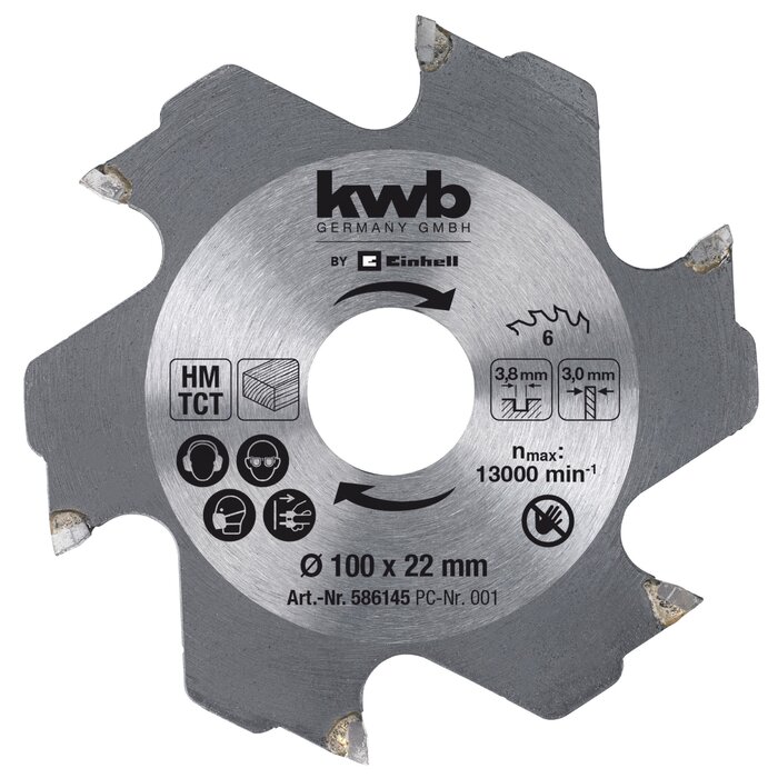 KWB Freesblad - 1 stuk - Ø100 x 22 x 3,0 mm / 6 T