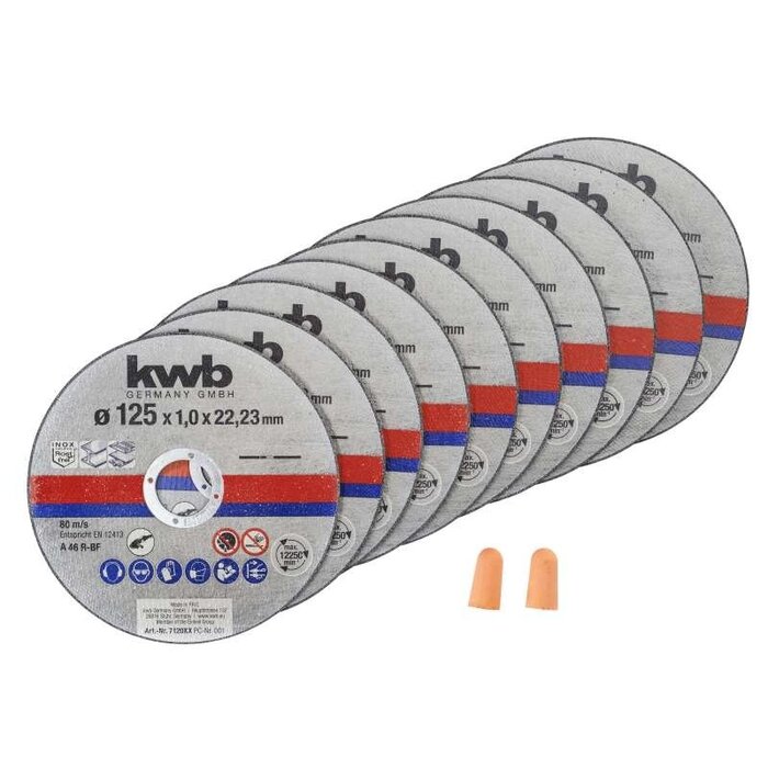 KWB Doorslijpschijf DUN 125 x 1,0 x 22,23 mm