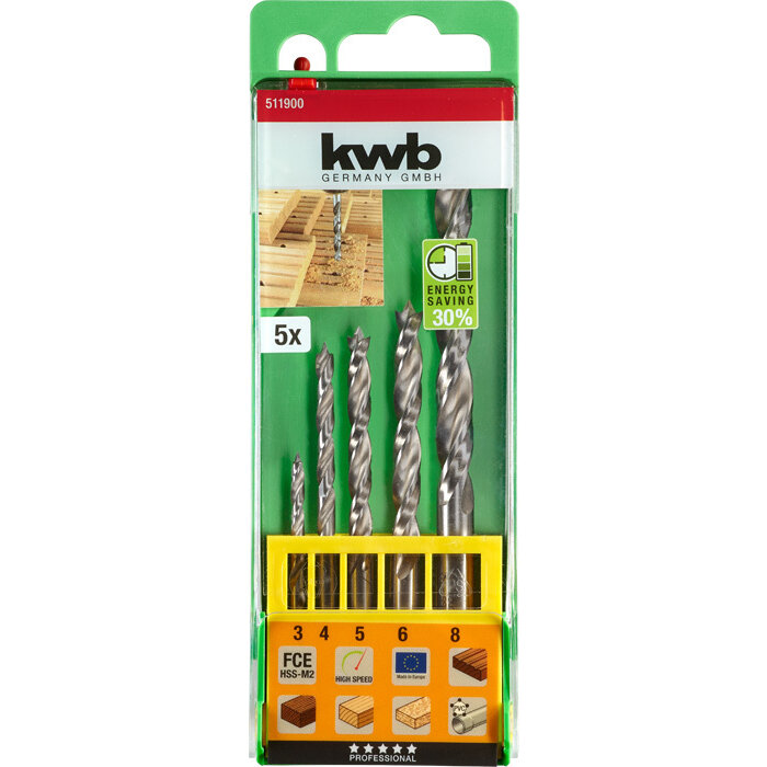 KWB Hardhoutboren set  FCE 5-delig