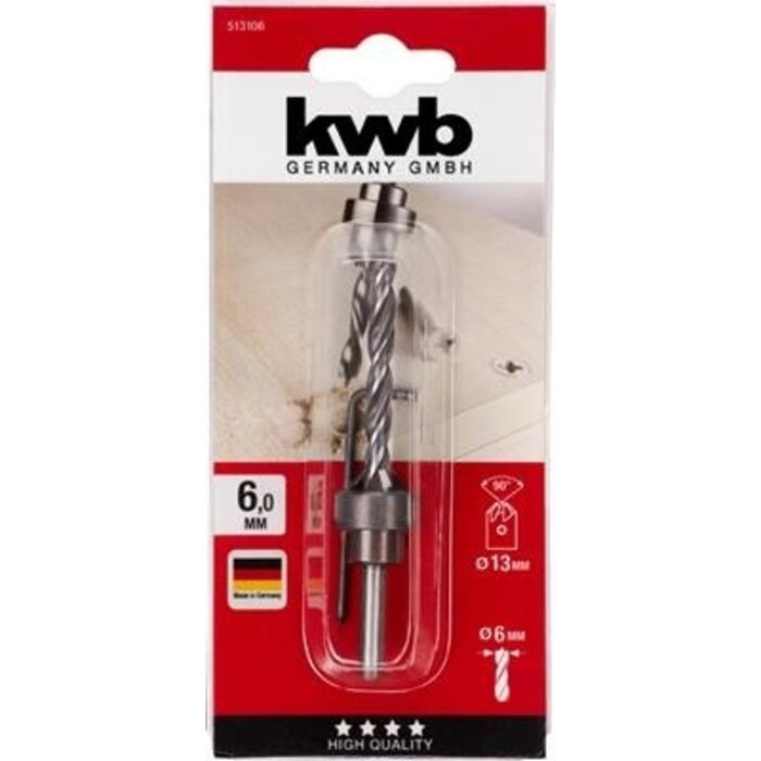 KWB Verzinkboor set 6mm