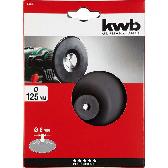 KWB Steunschijf 125mm rubber