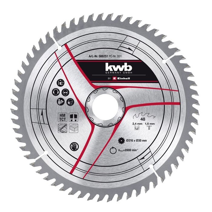 KWB Zaagblad 210 x 30 x 1,2 mm 40 Tands