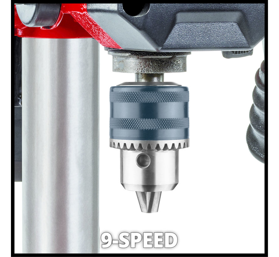 Trapano A Colonna Einhell TC-BD 500 Da 500W | 9 Velocità 300-2410 Giri/min | Perforazione Precisione Fino A 50mm - Foto 5