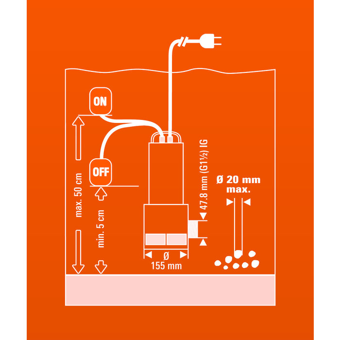 Einhell GC-DP 1020 N Vuilwaterpomp