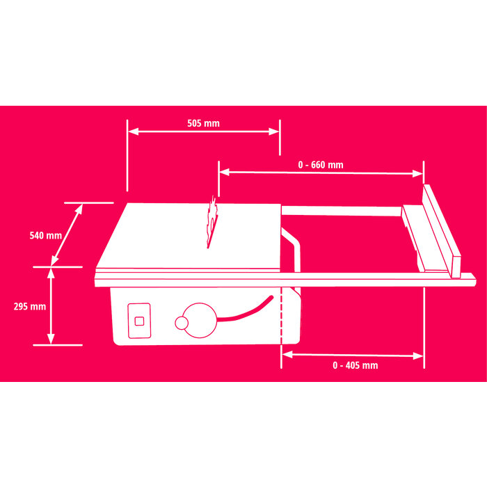 Einhell TE-TS 254 T Zaagtafel - 1800 Watt