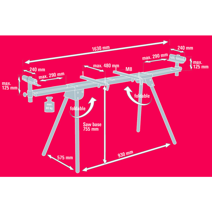 Einhell MSS 1608 Universeel onderstel