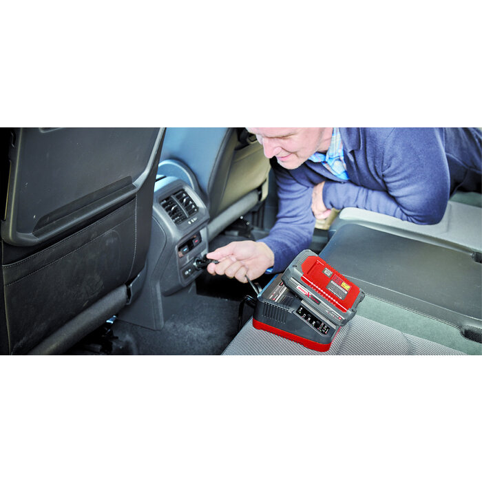 Einhell Acculader 3A 18V Power-X-Change met 12V stekker