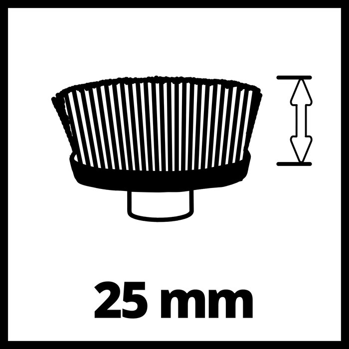 Einhell ULTRA Borstel 95/25 - 1 stuk - 95 mm - Dikte: 25 mm - Geschikt voor Picobella 18/90 Li Solo